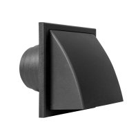 Renson 741 pvc overdrukrooster 150x150 STR 9005 Renson 741 pvc overdrukrooster 150x150 STR 9005