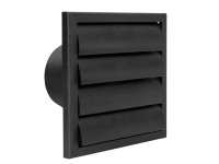 Renson 742 pvc overdrukrooster STR 9005 Renson 742 pvc overdrukrooster STR 9005