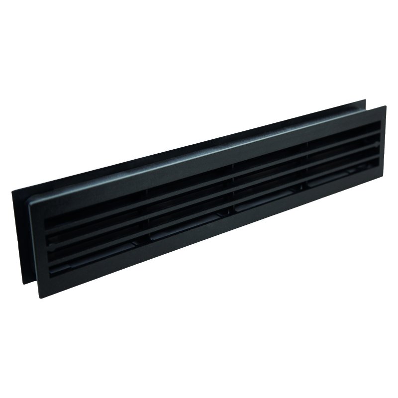 Renson 761 pvc deurrooster 450x90 str 9005 blister