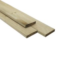 Vuren balkon-terras plank 27x145mm/opgerond/2-z glad/groen autoclaaf(2117698)