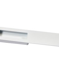 SCHUIFDEURKOM 96mm MET VOORPLAAT 200mm MAT WIT SCHUIFDEURKOM 96mm MET VOORPLAAT 200mm MAT WIT