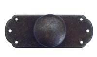 KNOP ""FERRO"" ROND MET ACHTERPLAAT 80X30MM