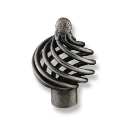 KNOP ""CAGE"" 34MM ANTIEK IJZERKLEUR