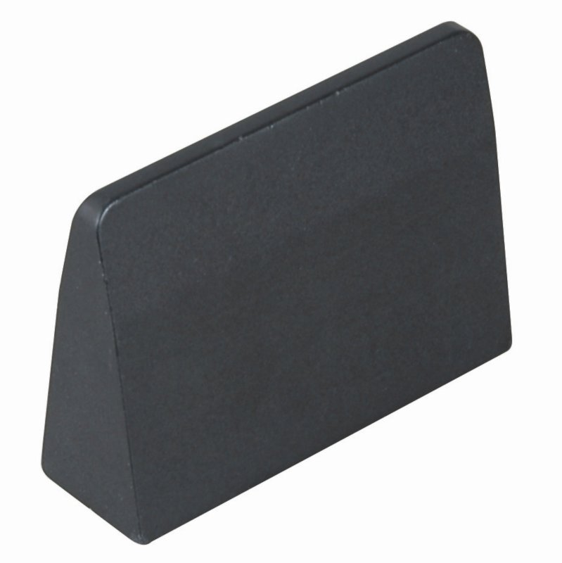 KNOP SCHERP ALU / ZWART 32MM