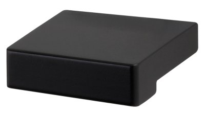 KNOP ""MOKA"" 16MM ALU/ZWART 32x30x10mm