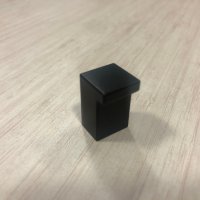KNOP VIERKANT MAT ZWART 16x16MM KNOP VIERKANT MAT ZWART 16x16MM