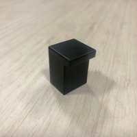 KNOP VIERKANT MAT ZWART 19x19 MM KNOP VIERKANT MAT ZWART 19x19 MM
