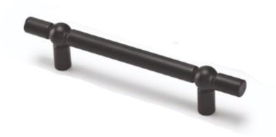 T-GREEP GROEF MAT ZWART CC 96 MM