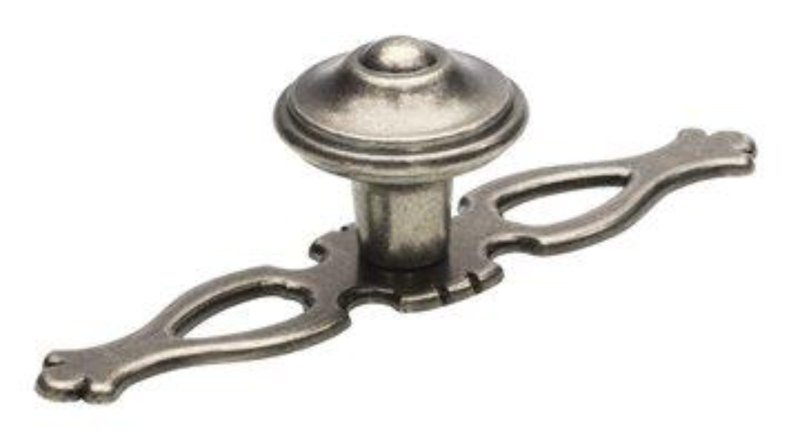 2ST KNOP+ACHTERPLAAT 108MM TINKLEUR