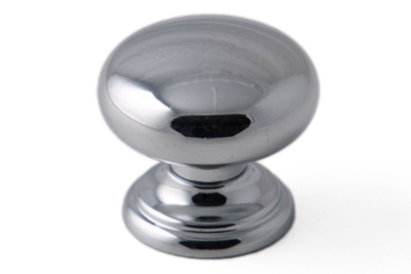 KNOP ZAMAC/CHROOM VASTE VOET 35MM