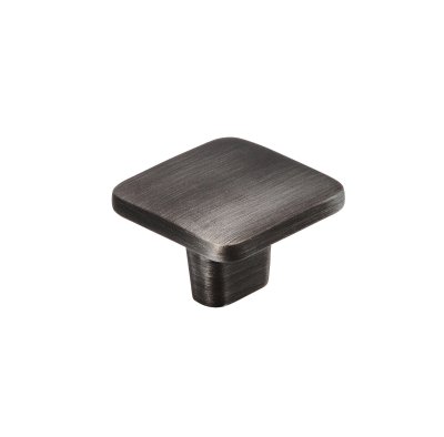 KNOP VIERKANT ZMC IJZER GEBORSTELD EFFECT 32X32X22 MM