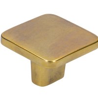 KNOP 32 MM VIERKANT ZAMAC / VINTAGE GOLD