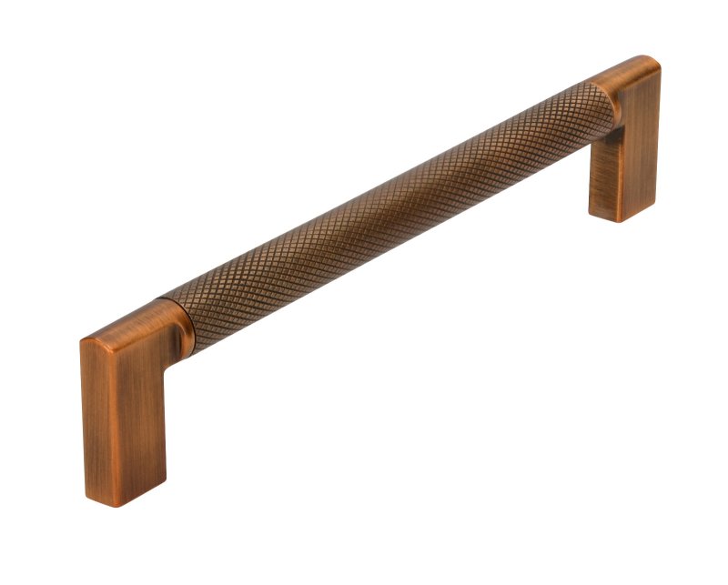 GREEP ALU / GERIBBELD ANTIEK MESSING GEBORSTELD CC 128MM