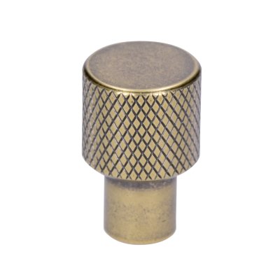KNOP 16 MM ALU / GERIBBELD VINTAGE GOLD