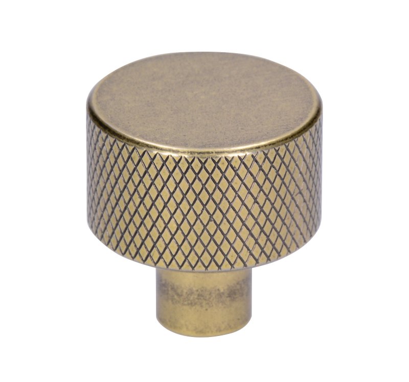 KNOP 24 MM ALU / GERIBBELD VINTAGE GOLD