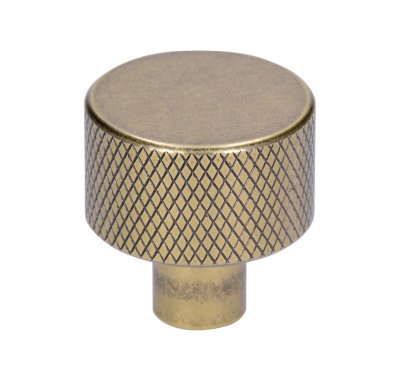 KNOP 24 MM ALU / GERIBBELD VINTAGE GOLD