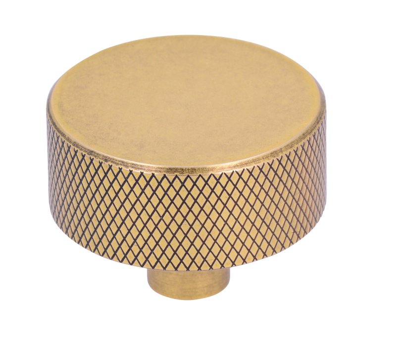 KNOP 33 MM ALU / GERIBBELD VINTAGE GOLD