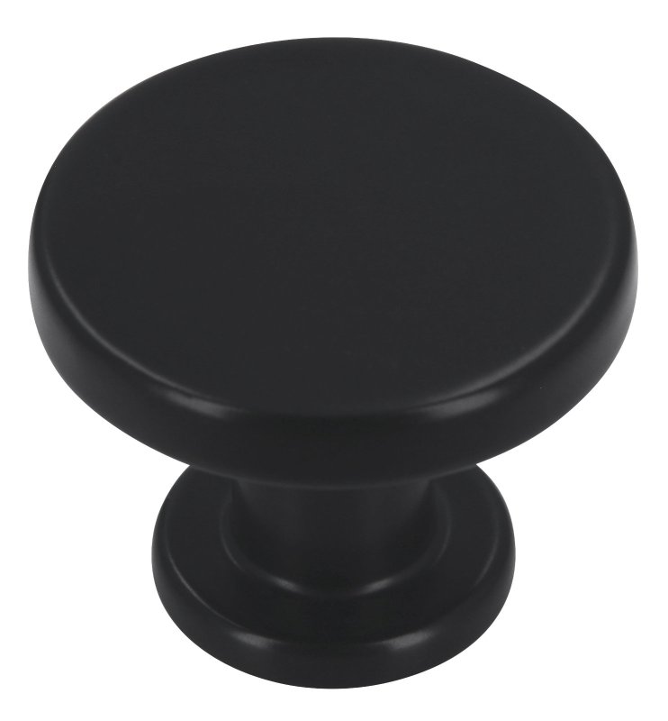 KNOP PLAT ROND ø30MM MET VOET MAT ZWART