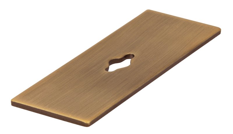 ACHTERPLAAT VOOR KNOP 72 MM ANTIEK MESSING GEBORSTELD