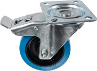 ZWENKWIEL IN ELASTISCHE RUBBER 100MM MET REM ZWENKWIEL IN ELASTISCHE RUBBER 100MM MET REM