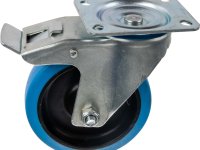 ZWENKWIEL IN ELASTISCHE RUBBER 125MM MET REM ZWENKWIEL IN ELASTISCHE RUBBER 125MM MET REM