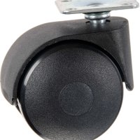 DUBBELWIEL POLYAMIDE 50MM MET PLAAT DUBBELWIEL POLYAMIDE 50MM MET PLAAT