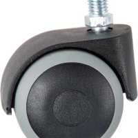 DUBBELWIEL 50MM TPE OP DRAAISTIFT M10X15MM DUBBELWIEL 50MM TPE OP DRAAISTIFT M10X15MM