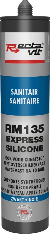 RM135 SANITAIR EXPRESS SILICONE ZWART 310 ml
