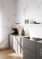 °Lalegno SPC Rigid Wall MEGA PANELS WHITE MARBLE / Smooth - White Backing 2 long side T&G / SURFACE SMOOTH / WEAR LAYER 0,30 mm