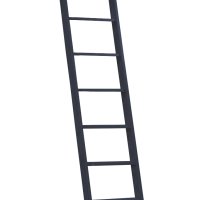 Houten ladder zwart 10T Houten ladder zwart 10T