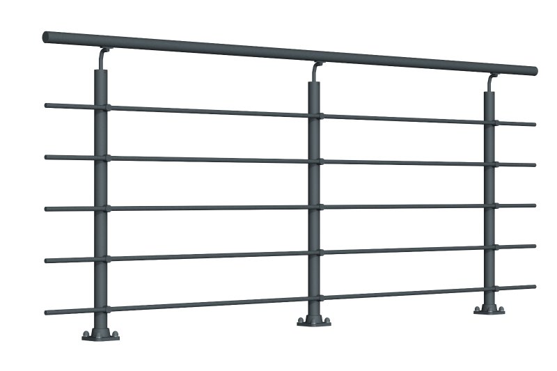 NEW RONDO kit 2.5M vloer - ALU 7016 MAT TEXTUUR