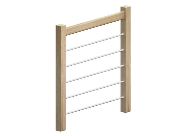 HELSINKI BORSTWERING EIK/ALU RAL 9010 - 100 CM