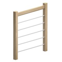 HELSINKI BORSTWERING EIK/ALU RAL 9010 - 100 CM HELSINKI BORSTWERING EIK/ALU RAL 9010 - 100 CM