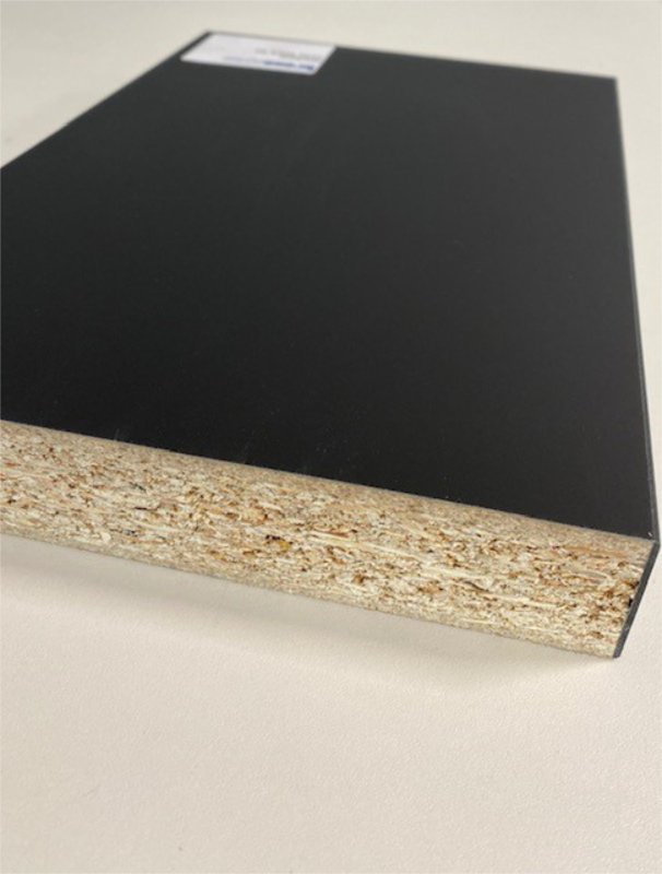 °Werkblad 4100x635x40mm Black 0190 AF 1 kant Abs