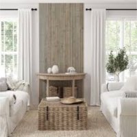 Wandpaneel matte black met 7 rustic wood 20 x 300 x 2770 Wandpaneel matte black met 7 rustic wood 20 x 300 x 2770