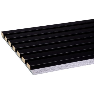 Decowall Acoustic zwart 260x30cm      2st