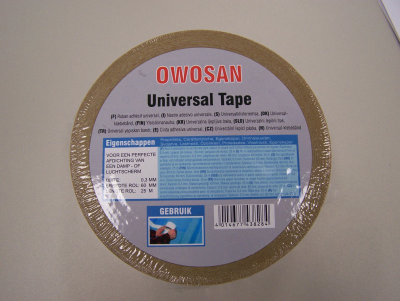 OWOSAN UNIVERSELE KLEEFBAND 60mm x 25m
