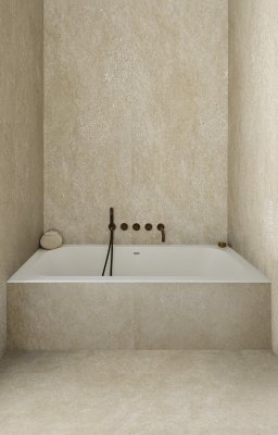 Lalegno SPC Rigid Mega Tiles RENO/ TRAVERTINE EMBOSS - 1 MM IXPE INTEGRADED BACKING / SURFACE TRAVERTINE / WEAR LAYER 0,55 mm