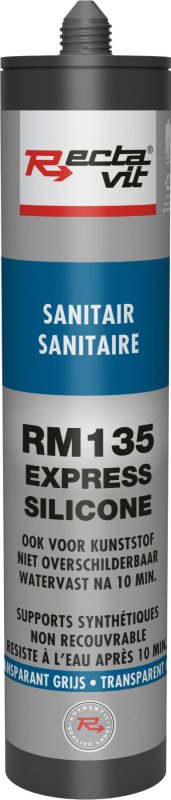 RM135 SANITAIR EXPRESS SILICONE TRANSPARANT GRIJS 310 ml