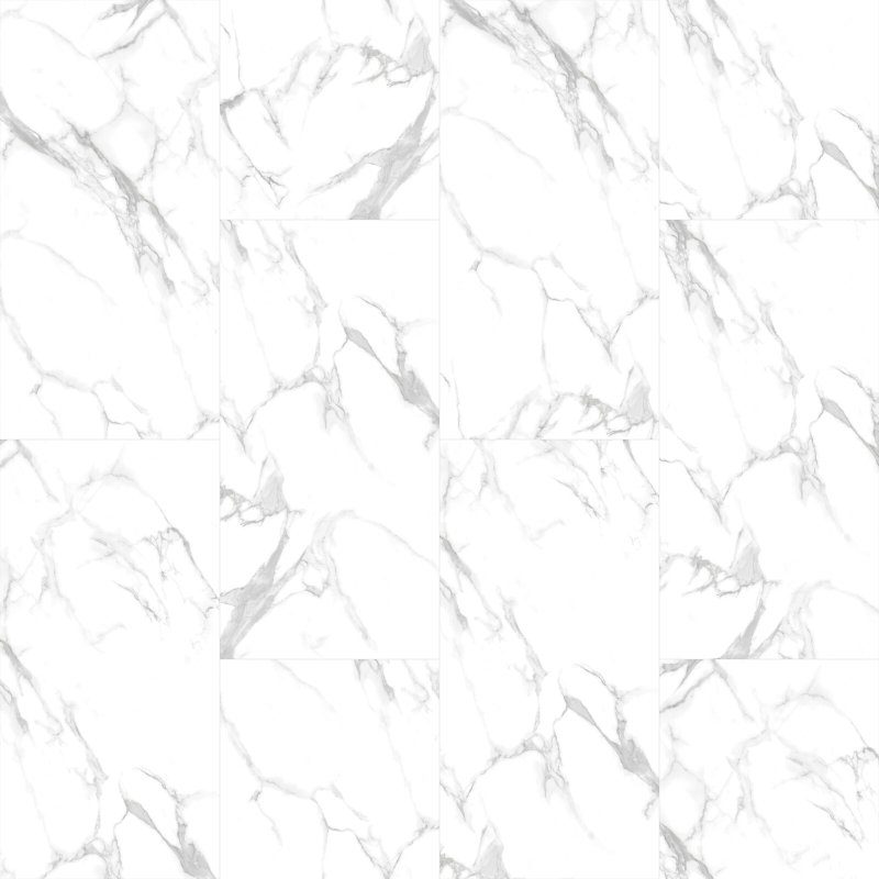 Lalegno Rigid Floor - SPC - 7/0.55 - 600 - MEGA TILES - WHITE MARBLE