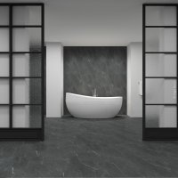 Lalegno Rigid Floor - SPC - 7/0.55 - 600 - MEGA TILES - BLACK MARBLE