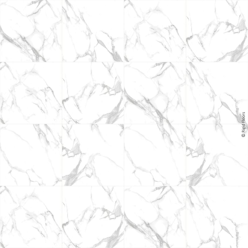 Lalegno Rigid Floor - SPC - 7/0.55 - 600 - MEGA TILES - WHITE MARBLE - CG