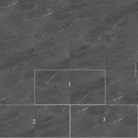 Lalegno Rigid Floor - SPC - 7/0.55 - 600 - MEGA TILES - BLACK MARBLE - CG
