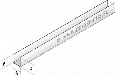 Knauf randprofiel ud 28/27/48/0.6 mm 3.00 m lengte (10st/pak)