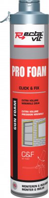 Rectavit Polyurethaanschuimen Pro pro foam  click & fix 800 ml