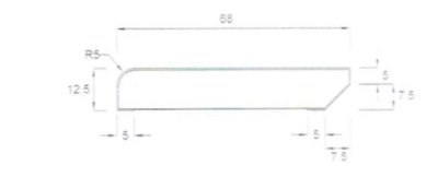 Plint eik fineer r5 12x68x3050mm