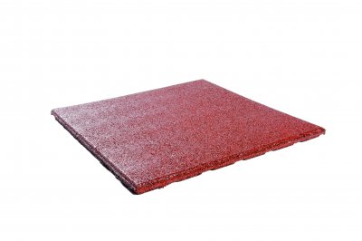 Vervagen goud Vader Vloerbedekking-tegels rubber-gomma-rubbertegel 500x500x25-rood
