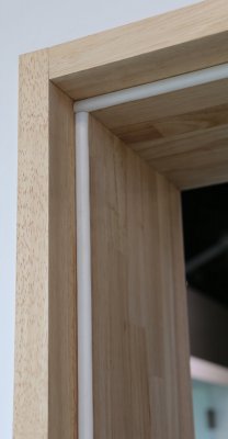 °? OP UITLOOP eclipse - blokkozijn RECHTS (90/50 magnetisch slot) - rubberwood (2015) - b270 - (3 x 3d scharnieren) rechts STOCK (slot en scharnieren apart bijbestellen)