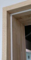 ? OP UITLOOP °eclipse - blokkozijn  RECHTS (90/50 magnetisch slot) - rubberwood (2015) - b170 - (3 x 3d scharnieren) rechts STOCK  (slot en scharnieren apart bijbestellen)