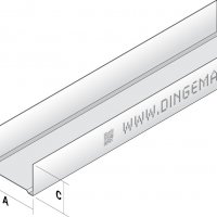 METALSTUD 50 mm HORIZONTAAL 4,00 m UW 50/40/0.6 mm